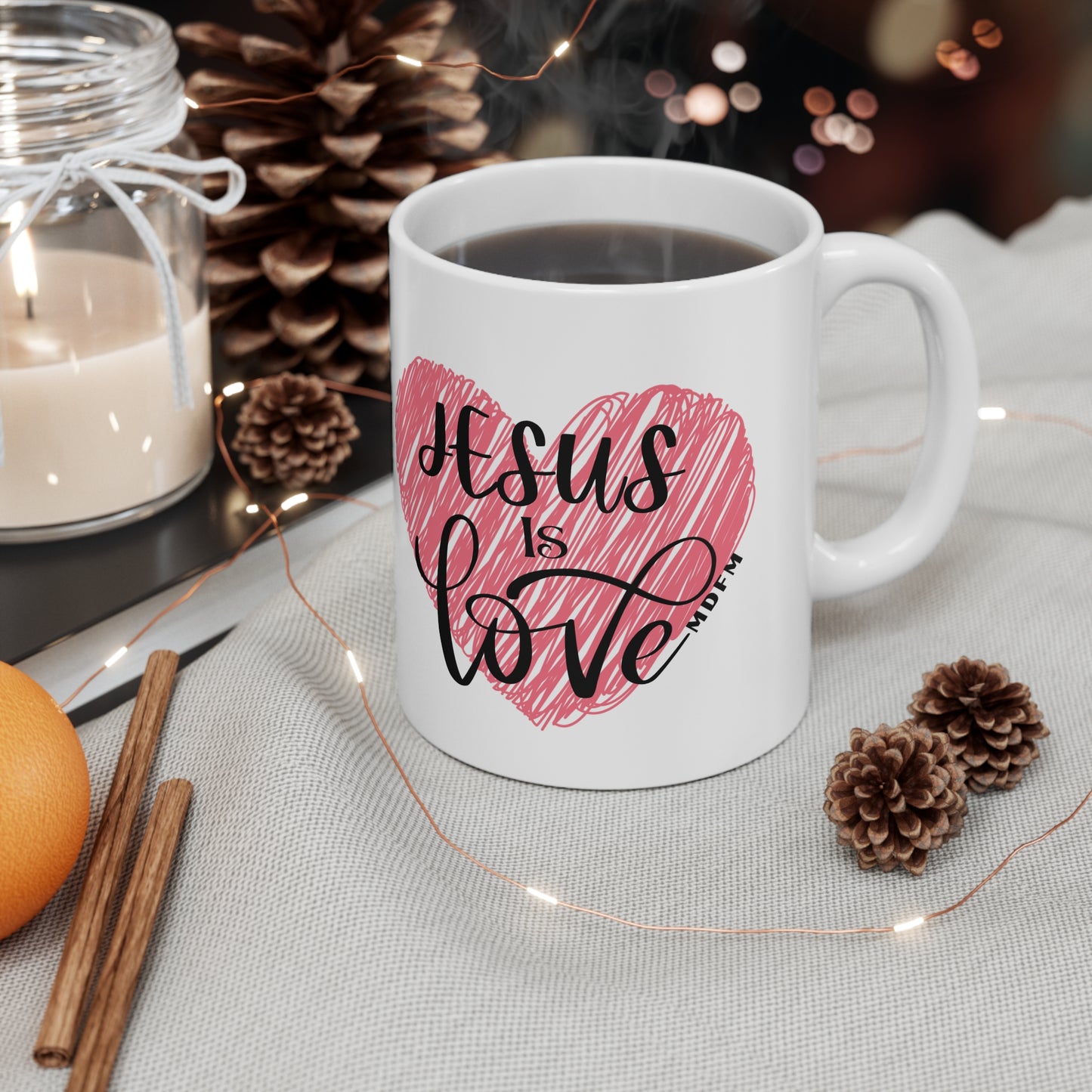 Jesus is love Ceramic Mug, 11oz